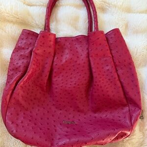 Furla Raspberry / Fuchsia Textured Tote Bag (NWT)